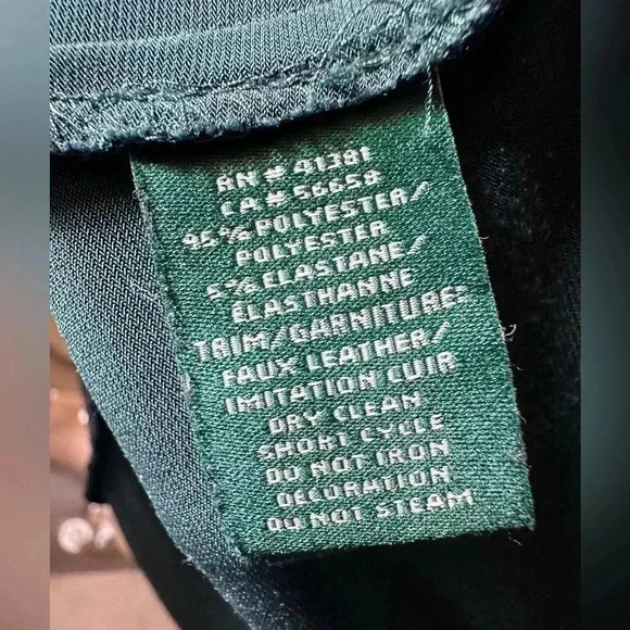 Lauren Ralph Lauren Ruched long sleeve Hunter green cocktail midi dress size 8 - Picture 11 of 12